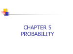 CHAPTER 5 PROBABILITY