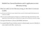 Module Four: Normal Distribution and Diagnosis of Normality