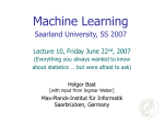 Machine Learning Lecture 1