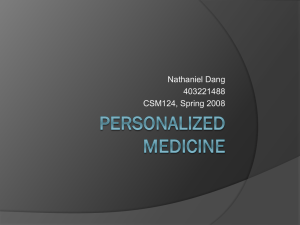 Personalized Medicine