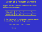 Means and Variances of Random Variables