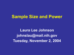 Sample Size and Power