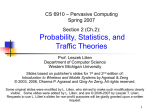 Chapter 2 Probability, Statistics, and Traffic Theories