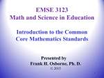 The Common Core Math Standards
