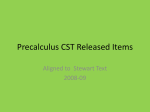 Precalculus CST Released Items