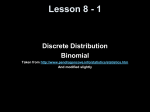 (that is, calculate the mean and variance of a binomial