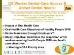 US Worker Dental Care Access & Unmet Dental Needs:The National