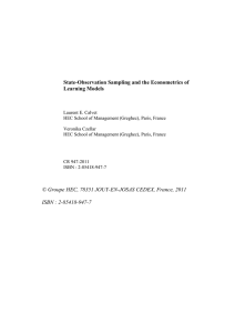 State-Observation Sampling and the Econometrics of Learning Models