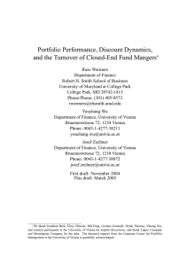 Portfolio Performance, Discount Dynamics, and the Turnover of Closed-End Fund Mangers