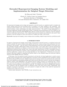 Extended Hyperspectral Imaging System Modeling and Implementation for Subpixel Target Detection