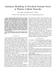 Stochastic Modelling of Downlink Transmit Power in Wireless Cellular Networks