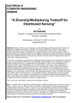 “A Diversity/Multiplexing Tradeoff for ” Distributed Sensing ELECTRICAL &amp;