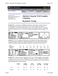 Statistics Using the TI-83 Graphics Calculator Hypothesis Testing