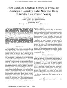 Joint Wideband Spectrum Sensing in Frequency Overlapping Cognitive Radio Networks Using