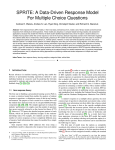 SPRITE: A Data-Driven Response Model For Multiple Choice Questions