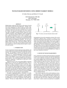 WAVELET-BASED DENOISING USING HIDDEN MARKOV MODELS ECE Department, MS-366 Rice University