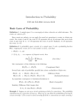 Introduction to Probability Basic Laws of Probability