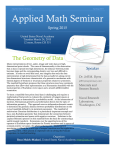 Applied Math Seminar The Geometry of Data  Spring 2015