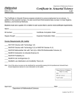 Certificate in Actuarial Science