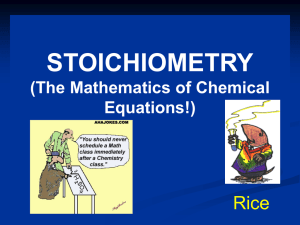 Stoichiometry, % Comp, Empirical & Molecular Formula