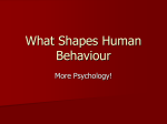 What Shapes Human Behaviour