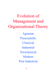 Evolution of Management and Organizational Theory