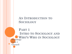 An Invitation to Sociology