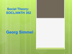 SOC4044 Sociological Theory Georg Simmel Dr. Ronald Keith