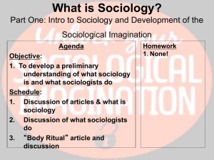 What Is Sociology - Dr. Cacace`s Social Studies Page 2014-2015