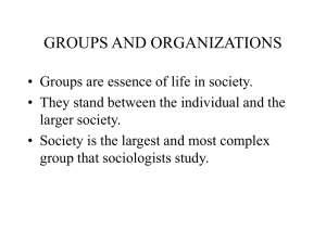 GROUPS AND ORGANIZATIONS