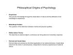 Philosophical Origins of Psychology