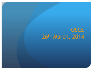 OSCE 26th March, 2014
