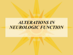 ALTERATIONS IN NEUROLOGIC FUNCTION