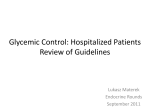 Glycemic Control: Hospitalized Patients
