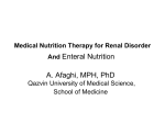 Medical Nutrition Therapy for Renal Disorder