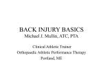 BACK INJURY BASICS Michael J. Mullin, ATC, PTA