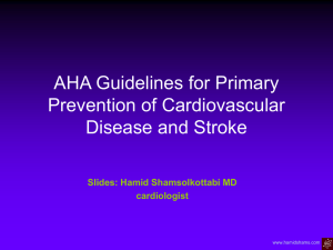 AHA Guidelines for Primary Prevention of Cardiovascular