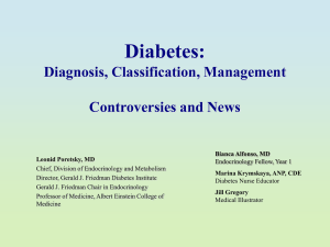 Diabetes: controversies and news