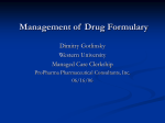 Management of Drug Formulary