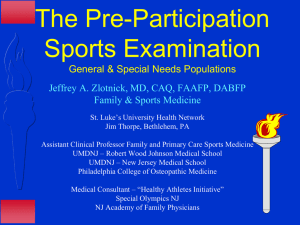 The Pre-Participation Sports Examination