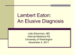 Lambert Eaton: An Elusive Diagnosis