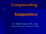 Suppositories - Fakultas Farmasi UNAND