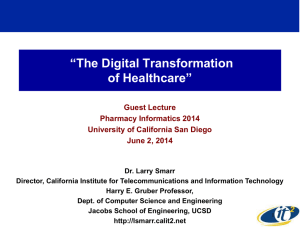 PPT - Larry Smarr - California Institute for Telecommunications and