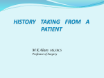 History taking from a surgical patient