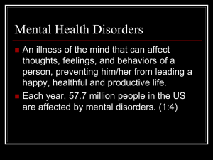 Mental Health Disorders