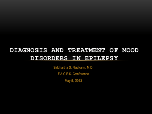 Diagnosis and Treatment of Mood Disorders in Epilepsy