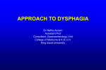 Lecture 26-Approach to Dysphagia (oesophageal diseases).