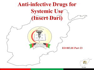 EO 003.01 - Part 23 - Anti-infectives for Systemic Use