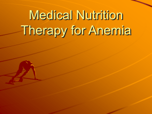 Nutritional Anemias