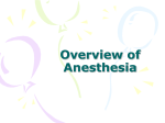 Anesthesia